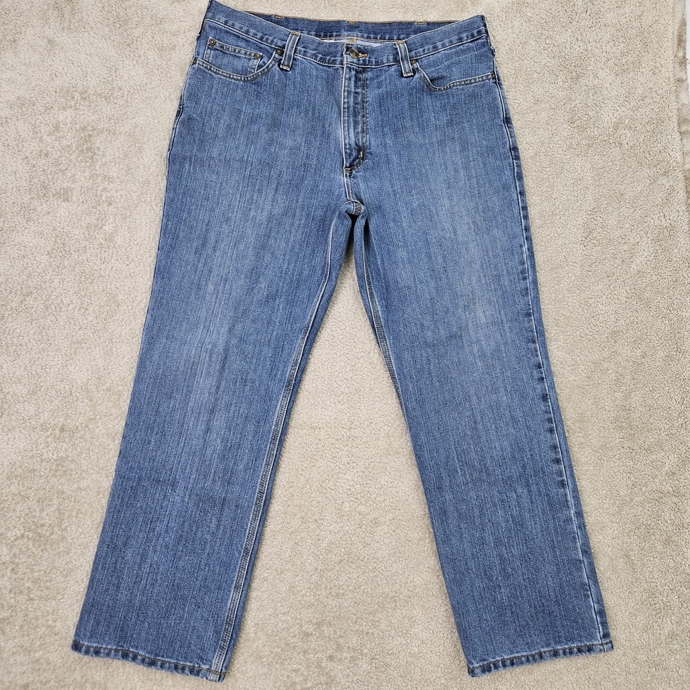 Carhartt Jeans Mens 38x30 Holter Relaxed Fit 101483 Workwear Y2K Baggy Denim - Picture 2 of 9